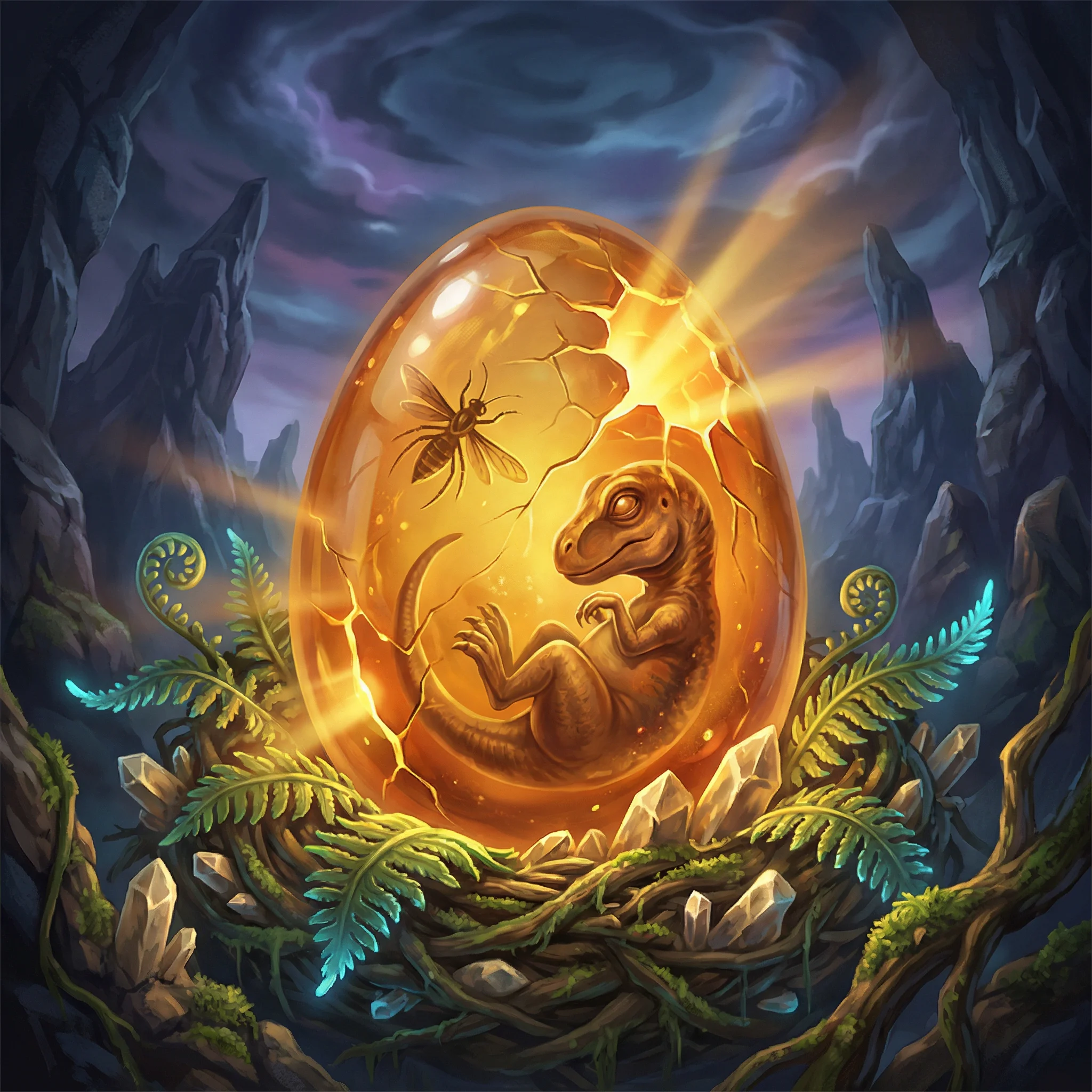 琥珀恐龙蛋，藏着远古智慧的 24棋牌 史前孵化之选